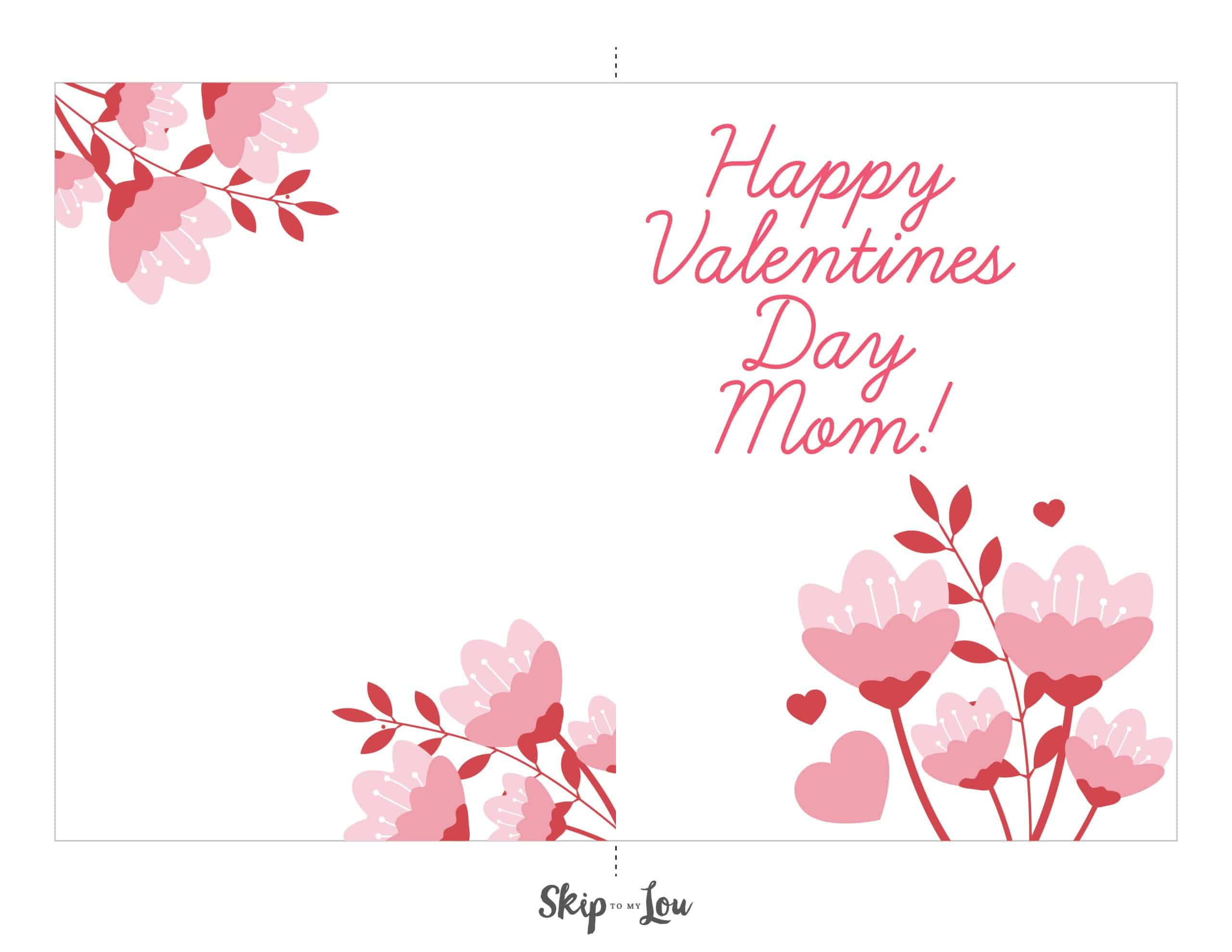 Printable Happy Valentine'S Day Mom Card And Stickers | Skip To My Lou with Valentines Card For Mom Printable