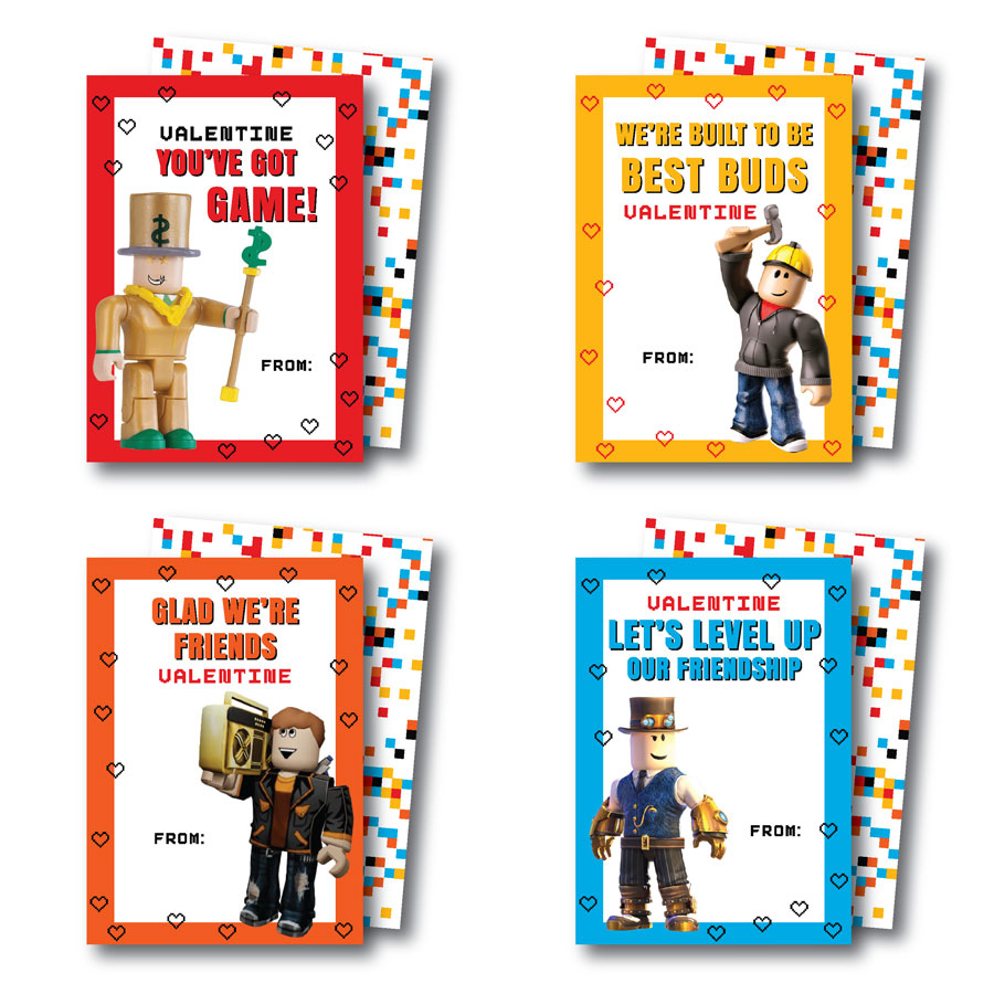 Printable Roblox Valentines Cards regarding Free Printable Roblox Valentines