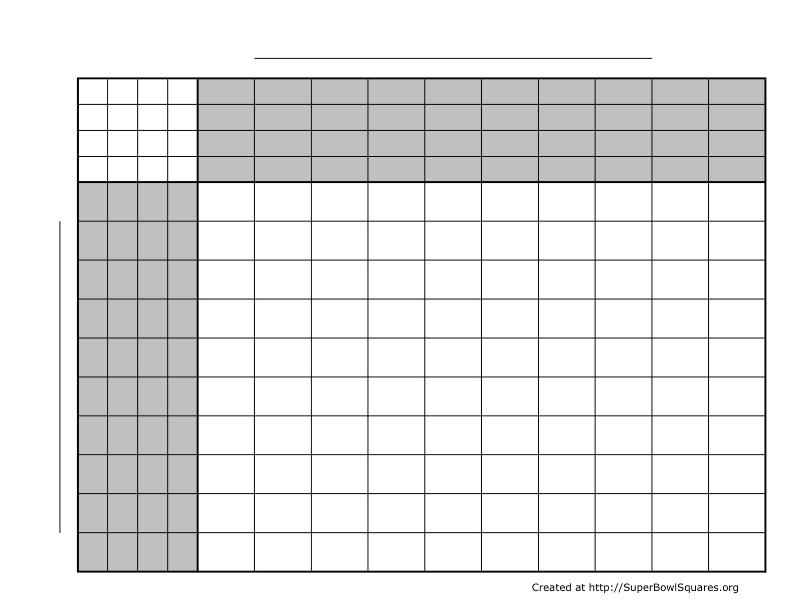 Printable Super Bowl Squares Grids – Ready To Use inside Printable Brackets Super Bowl Squares