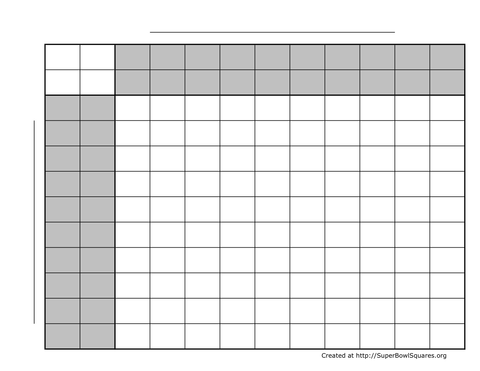 Printable Super Bowl Squares Grids – Ready To Use within Free Printable Super Bowl 50 Squares