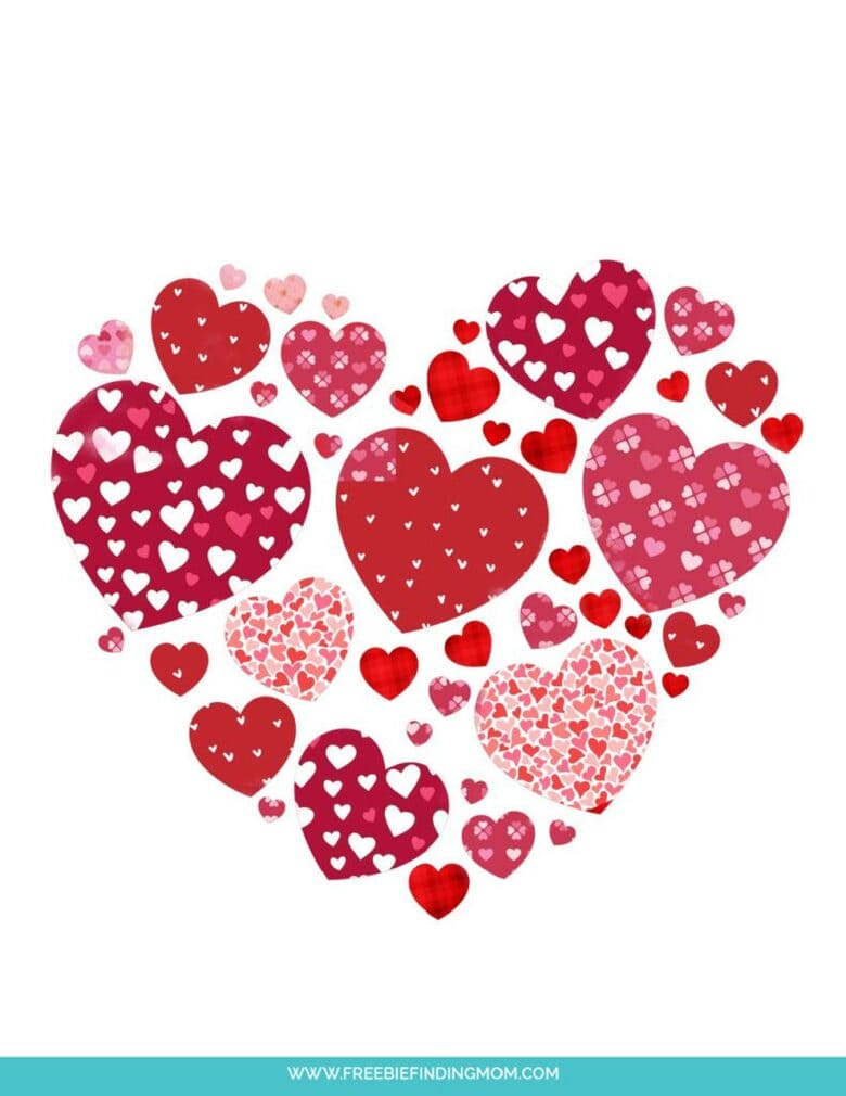Printable Valentine Heart Images (Free Downloads) with regard to Printable Valentine Heart Free Pattern
