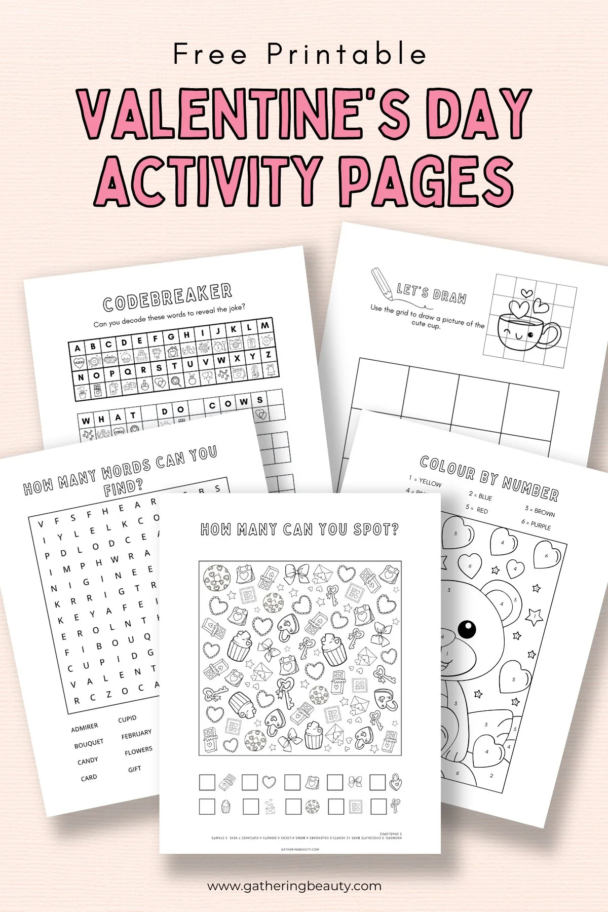 Printable Valentine'S Day Activity Pages — Gathering Beauty pertaining to Valentines Day Activities Printables