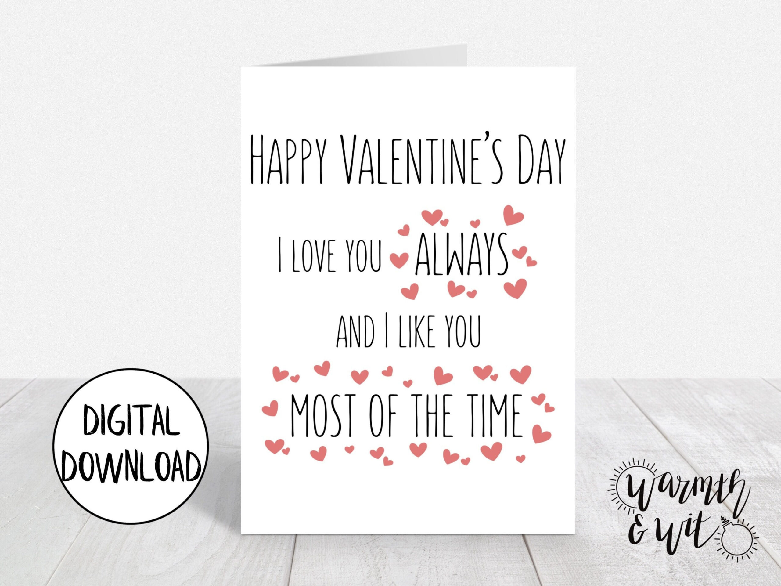Printable Valentines Day Card Funny, Digital Valentines Day Card intended for Valentines Day Cards For Him Printable