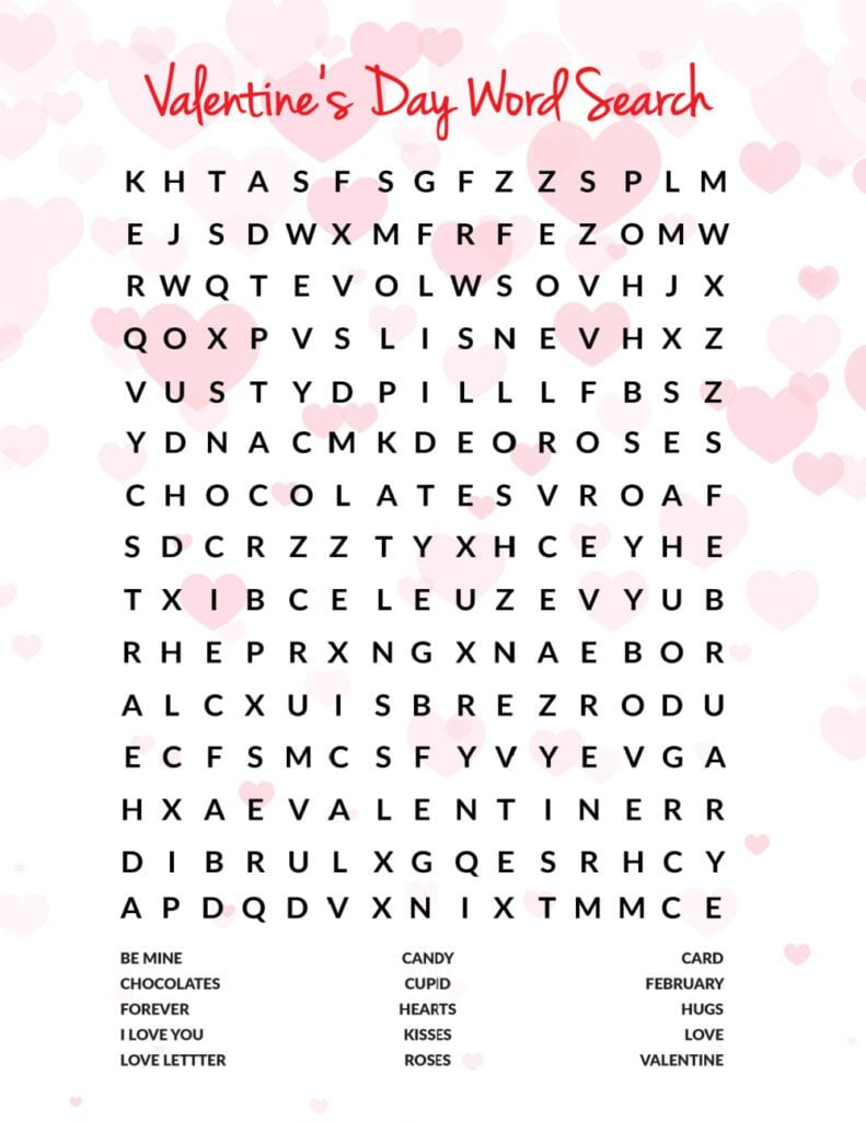 Printable Valentine'S Day Games For Kids throughout Printable Valentine Day Games