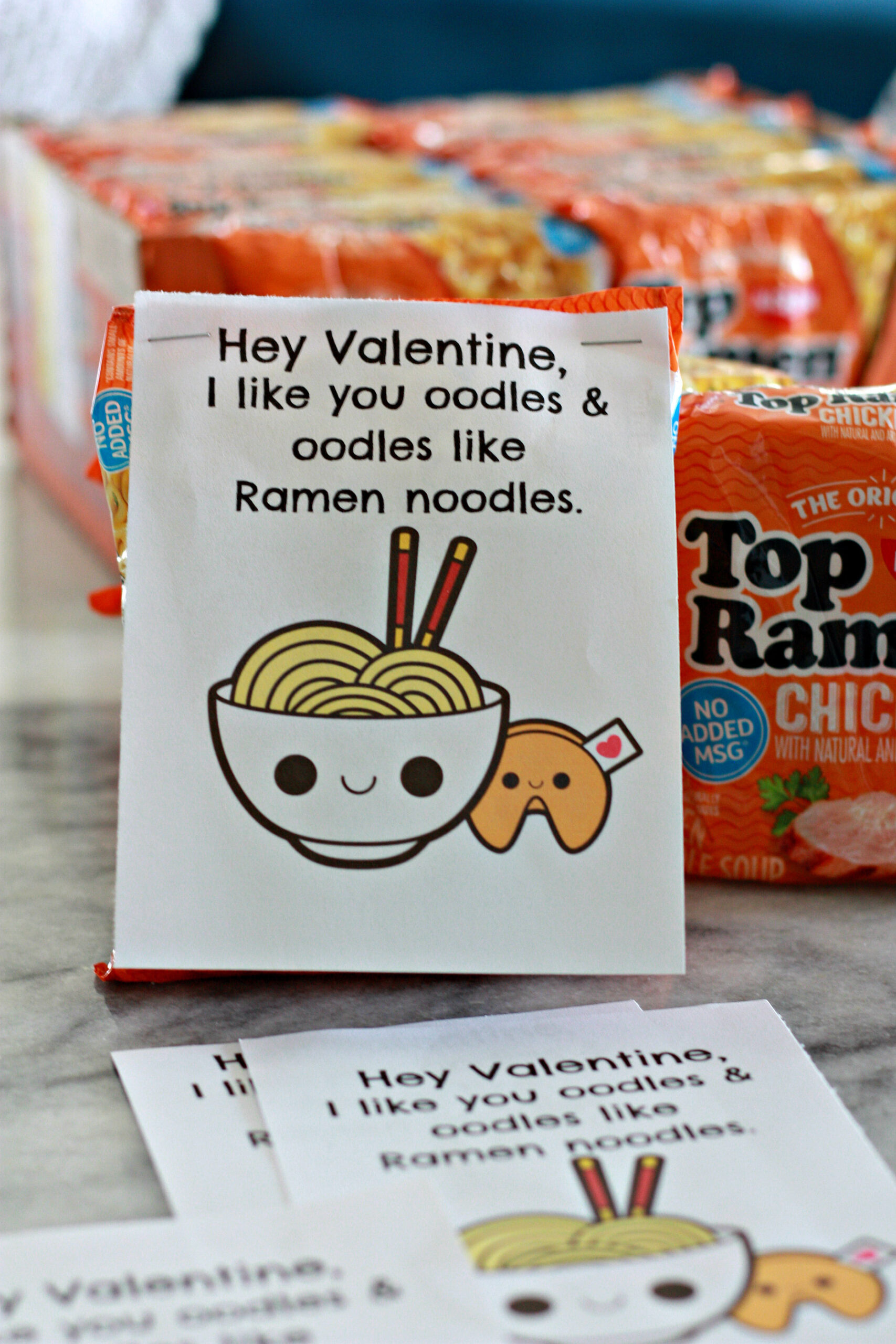 Ramen Noodle Valentine Printable - Nest Of Posies in Valentine Ramen Printable Label