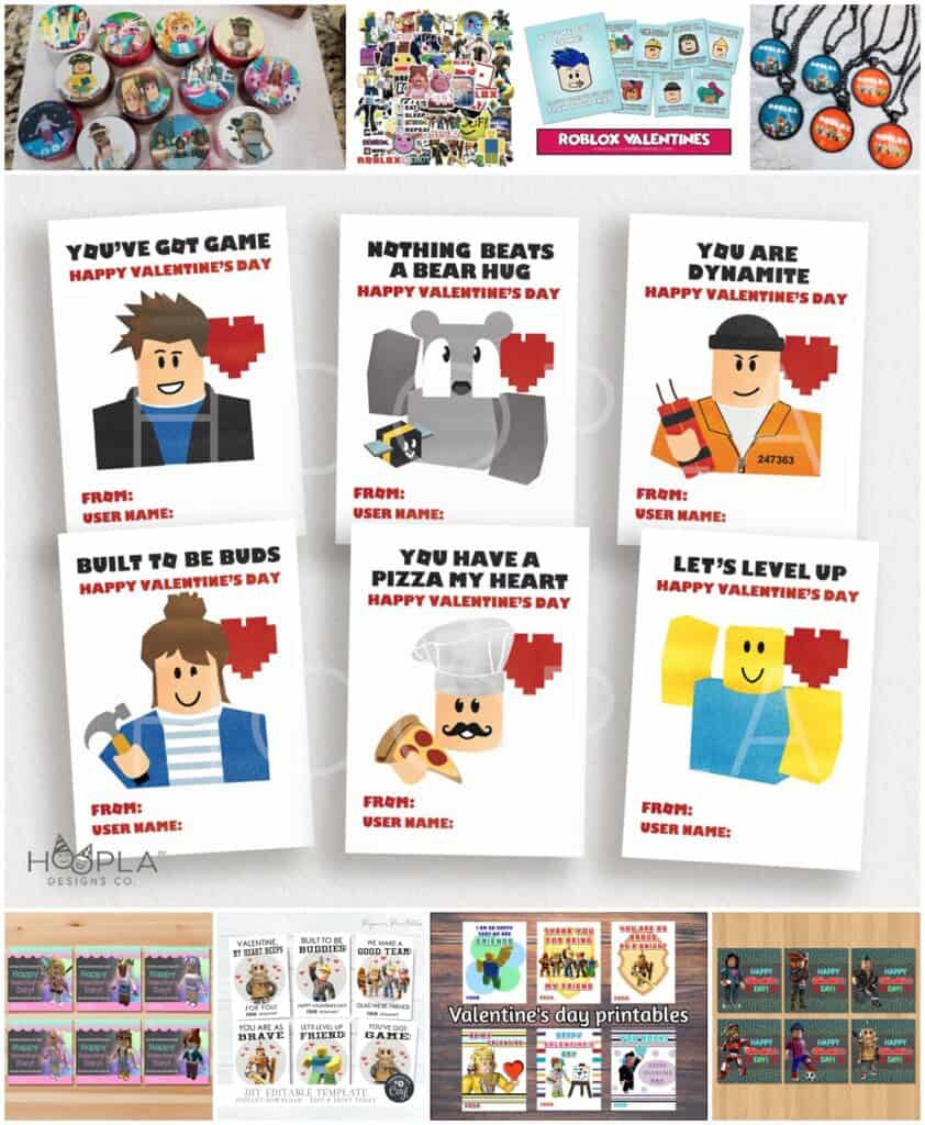 Roblox Valentines For Kids - Fun Valentine Roblox Gifts with Free Printable Roblox Valentines