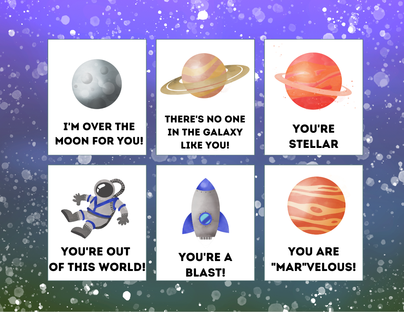 Space Valentine'S Day Cards | Printable Solar System Valentines with Free Printable Space Valentines