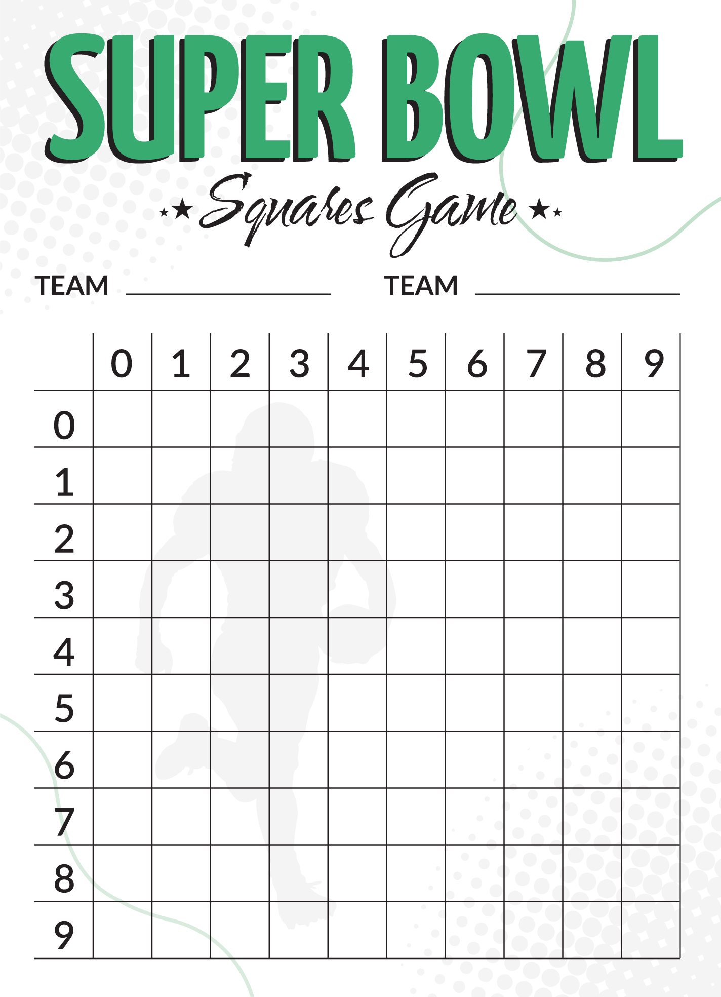 Super Bowl Betting Squares Free Google Docs Template - Gdoc.io regarding Printable Super Bowl Betting Board