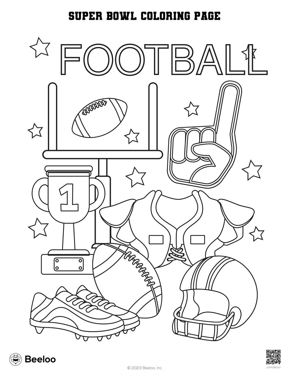 Super Bowl Coloring Page • Beeloo Printable Crafts And Activities inside Super Bowl Coloring Pages Printable