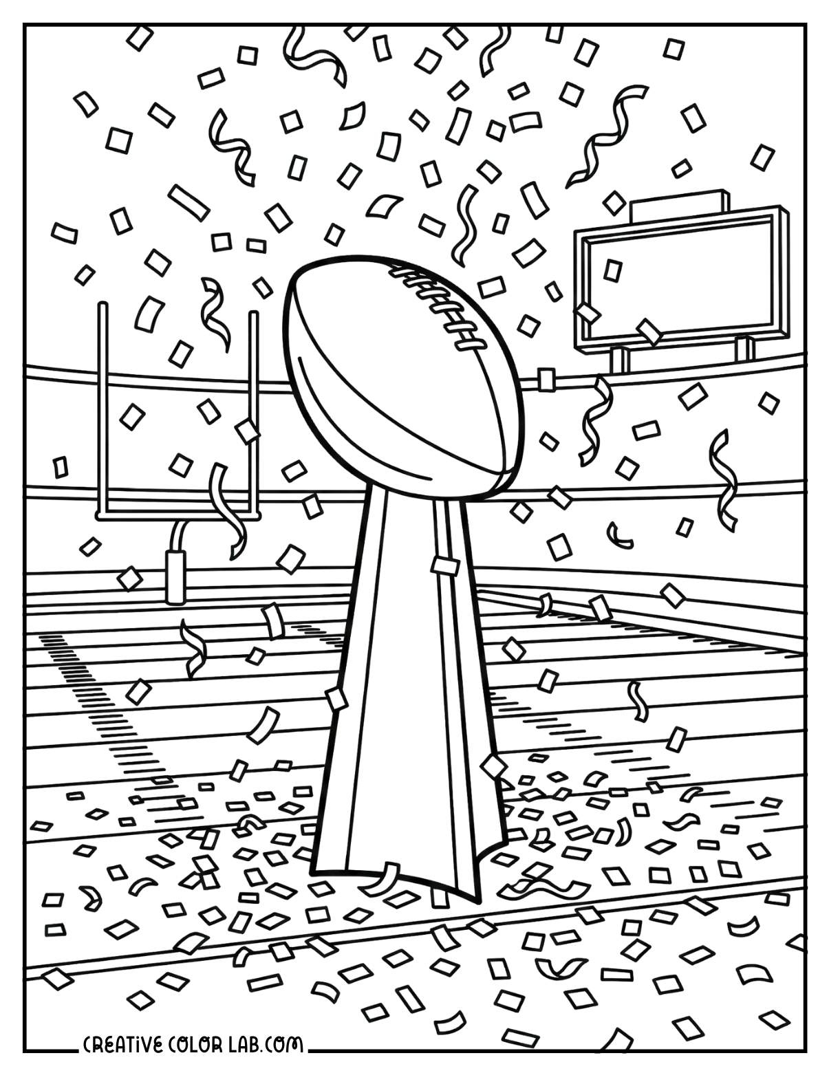 Super Bowl Coloring Pages | Free Football Printables regarding Super Bowl Coloring Pages 2026 Printable
