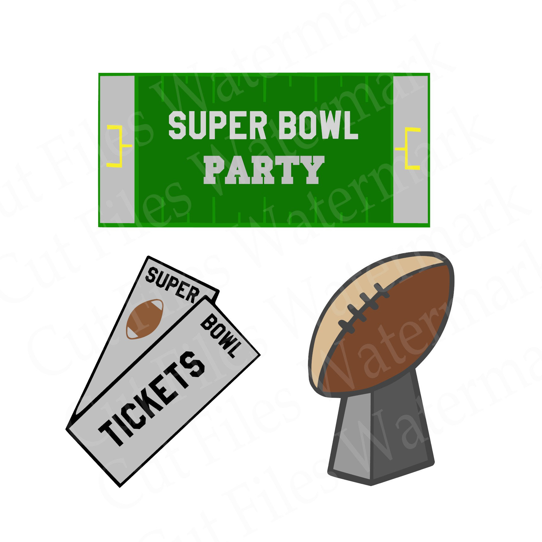 Super Bowl Football Tickets Feld Schnittdateien Svg &amp;amp; Studio 3 within Printable Super Bowl Tickets