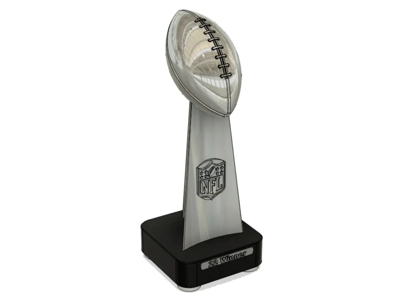 Super Bowl Lombardi Trophyednation | Download Free Stl Model within Super Bowl Trophy Printable