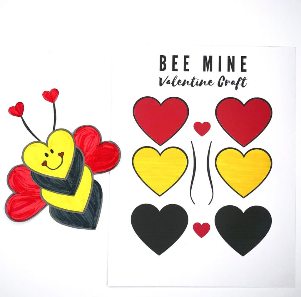 The Best Printable Valentine&amp;#039;S Day Bee Craft - Seasoned Sprinkles with Printable Valentine Craft Templates