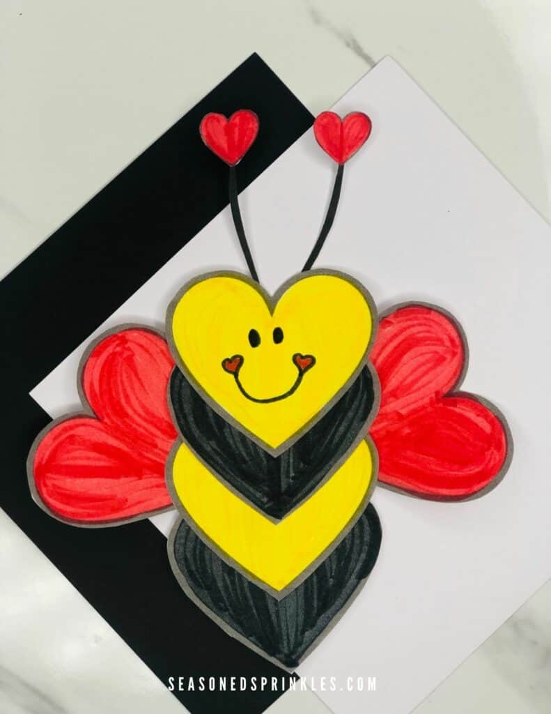 The Best Printable Valentine&amp;#039;S Day Bee Craft - Seasoned Sprinkles with regard to Free Printable Valentine Crafts For Kids