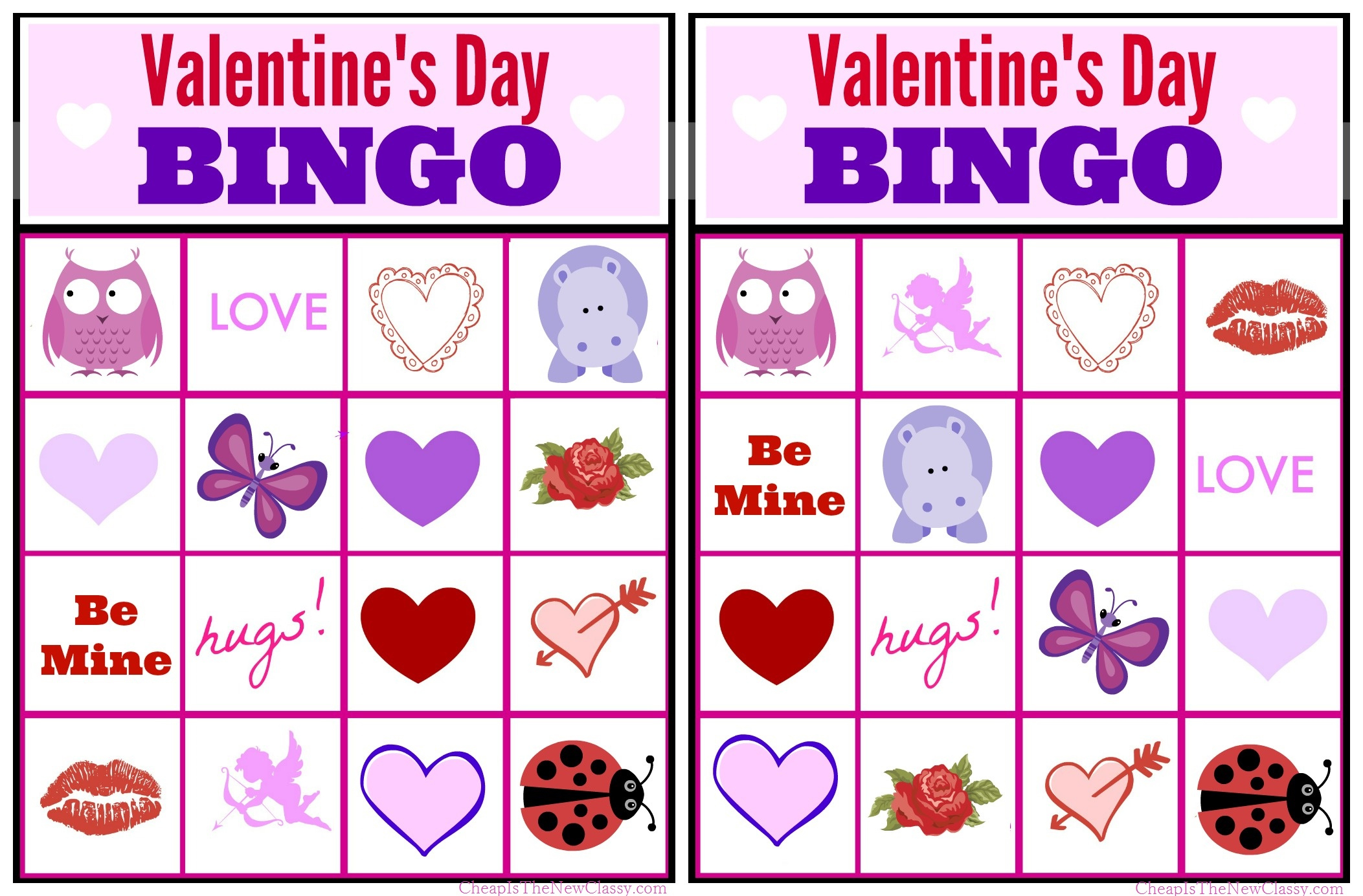 Valentine Crafts For Kids Free Printable Valentine For Large within Free Printable Valentine'S Bingo