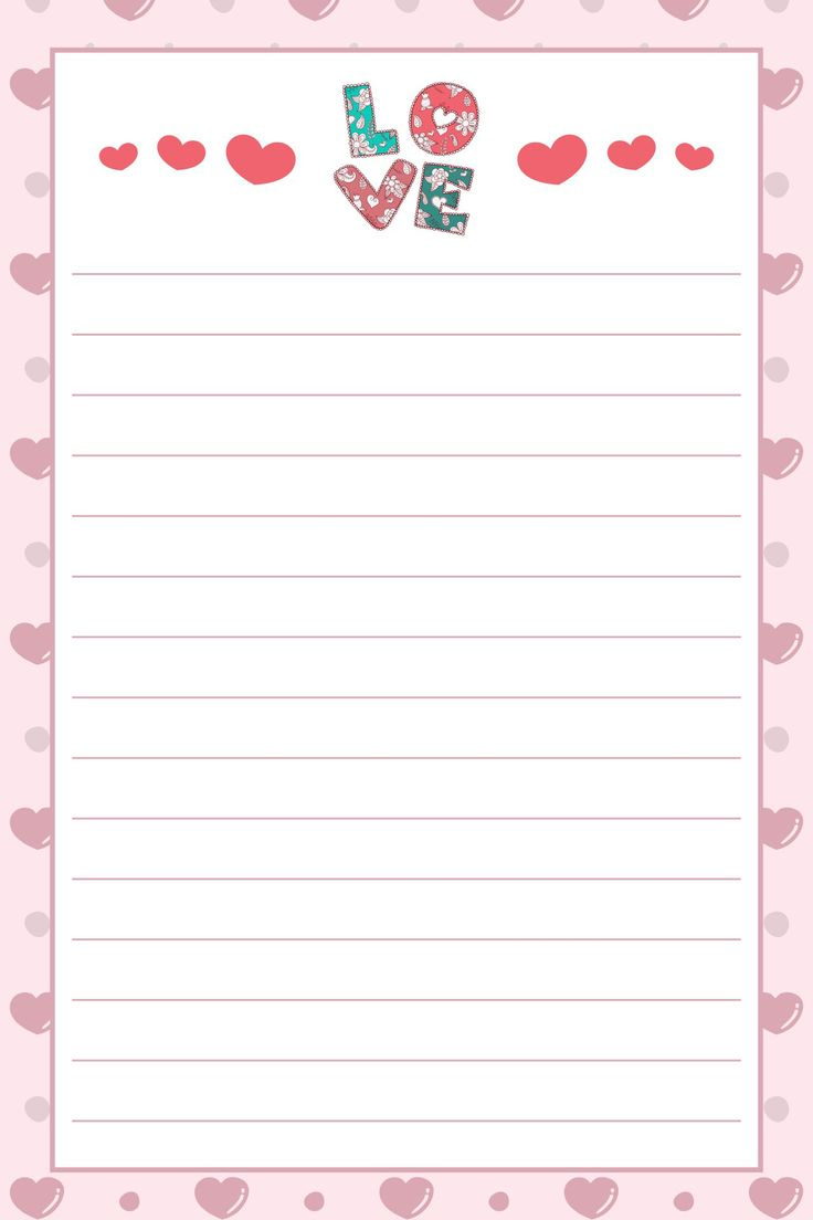 Valentine Letter Templates - 10 Free Pdf Printables | Printablee inside Printable Valentine Letter Template