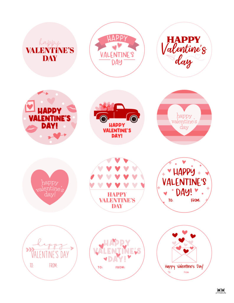 Valentine Tags - 300 Free Printable Tags | Printabulls regarding Printable Valentine Name Tags