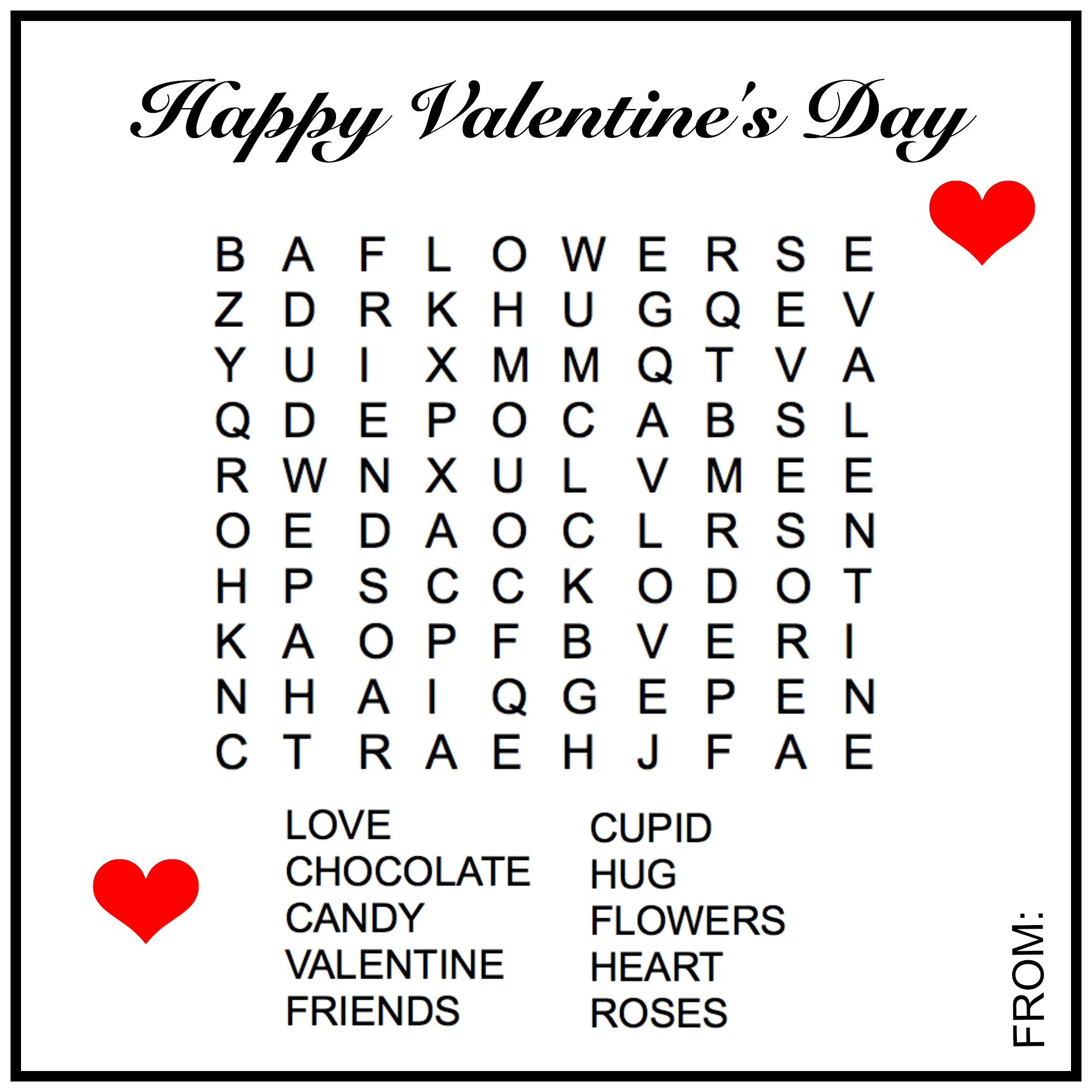 Valentine Word Search - Mountain Laurel Federal Credit Union inside Word Search Valentine's Day Printable