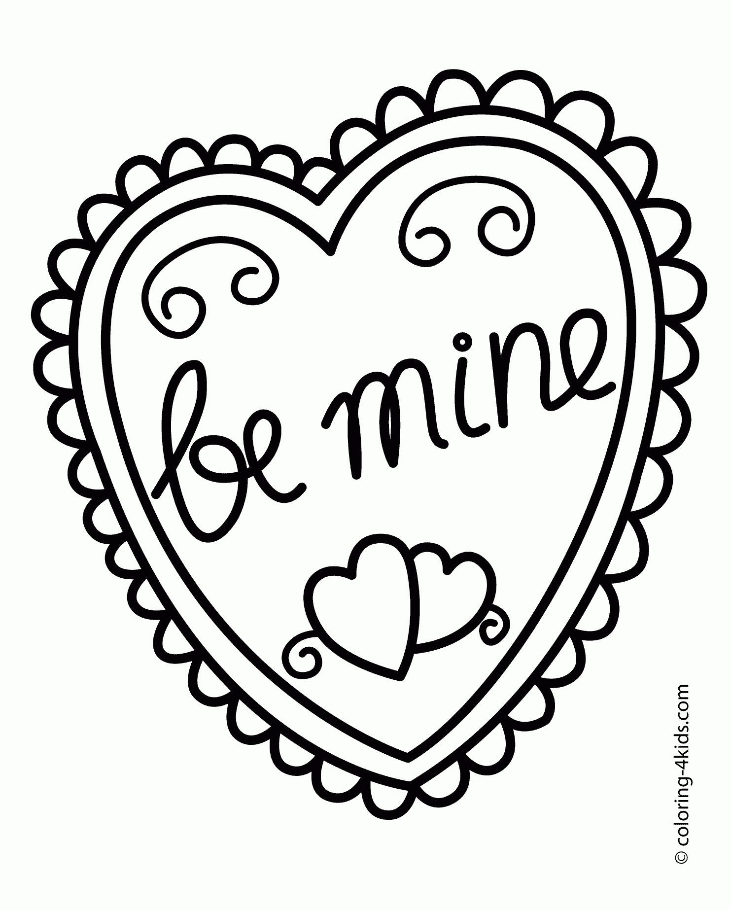 Valentines Coloring Book For Kids Jar Of Hearts Valentines Day throughout Printable Valentine Hearts Coloring Pages
