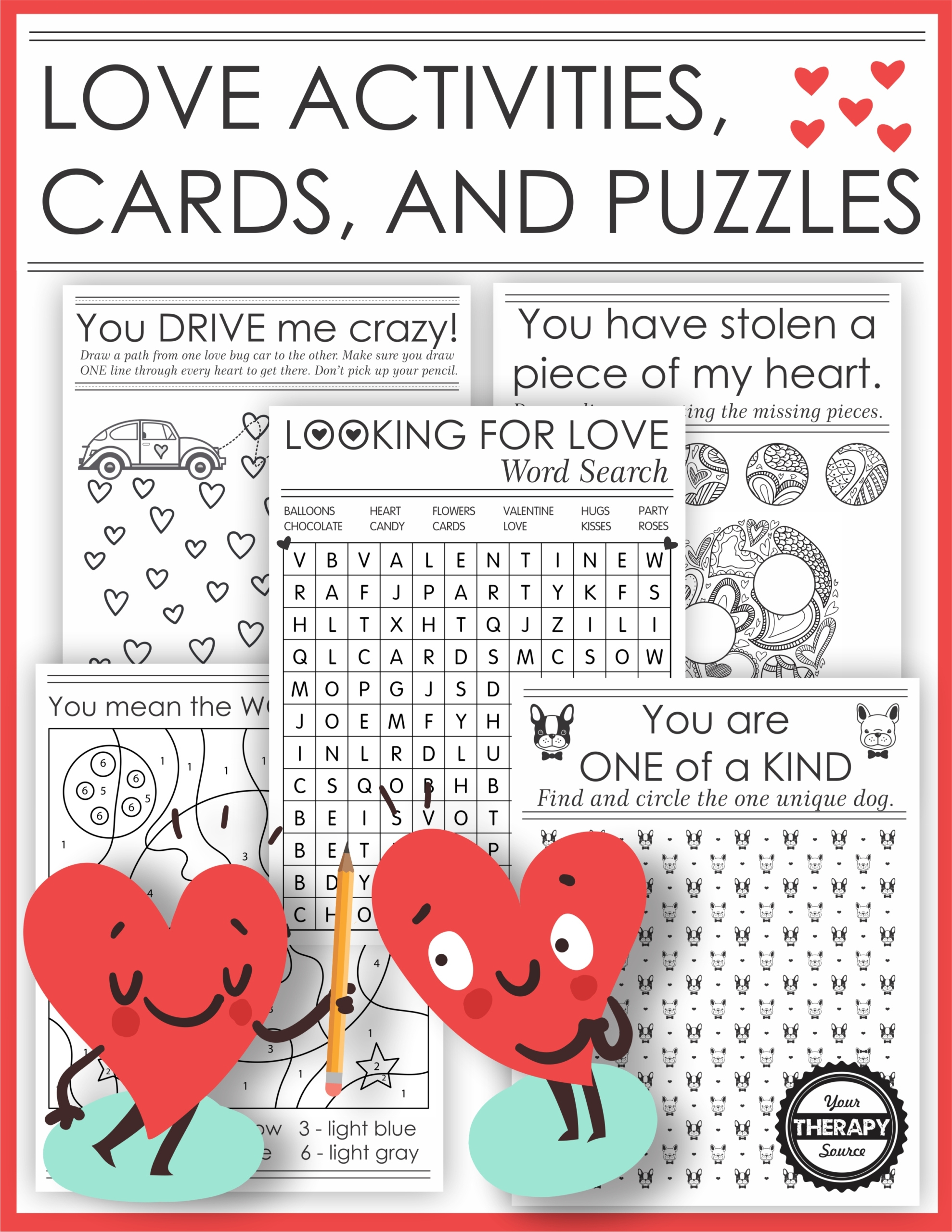 Valentine'S Day Activities For Kids - Your Therapy Source throughout Printable Valentine Activities