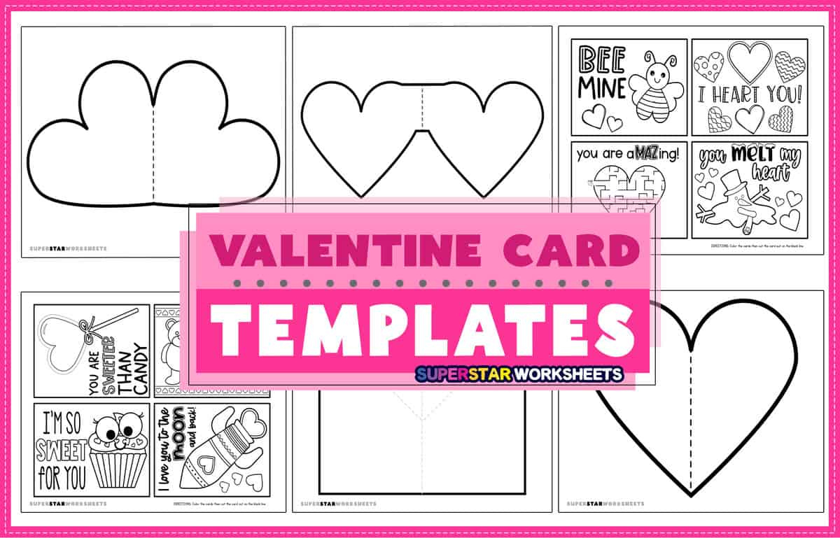Valentine'S Day Card Template (Free Printables) - Superstar Worksheets intended for Valentine Templates Free Printable