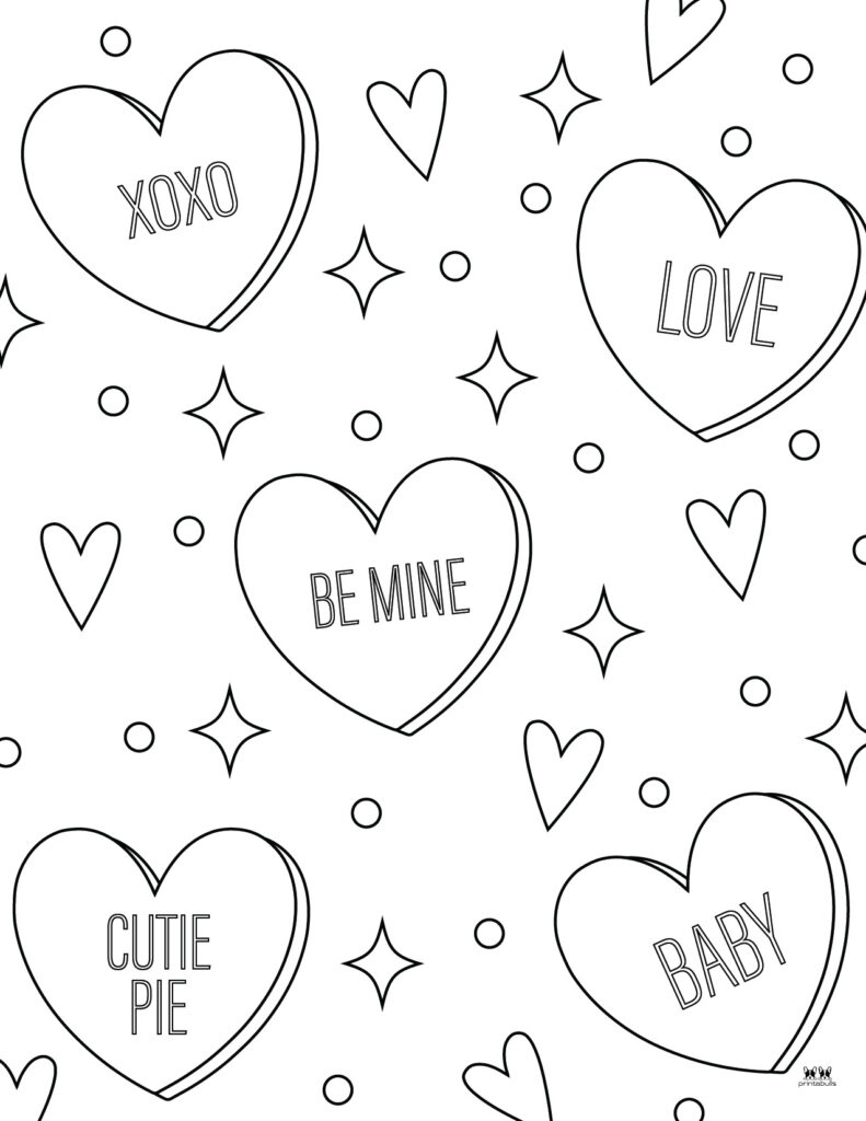Valentine&amp;#039;S Day Coloring Pages - 100 Free Printables | Printabulls within Printable Valentine Day Coloring Sheets