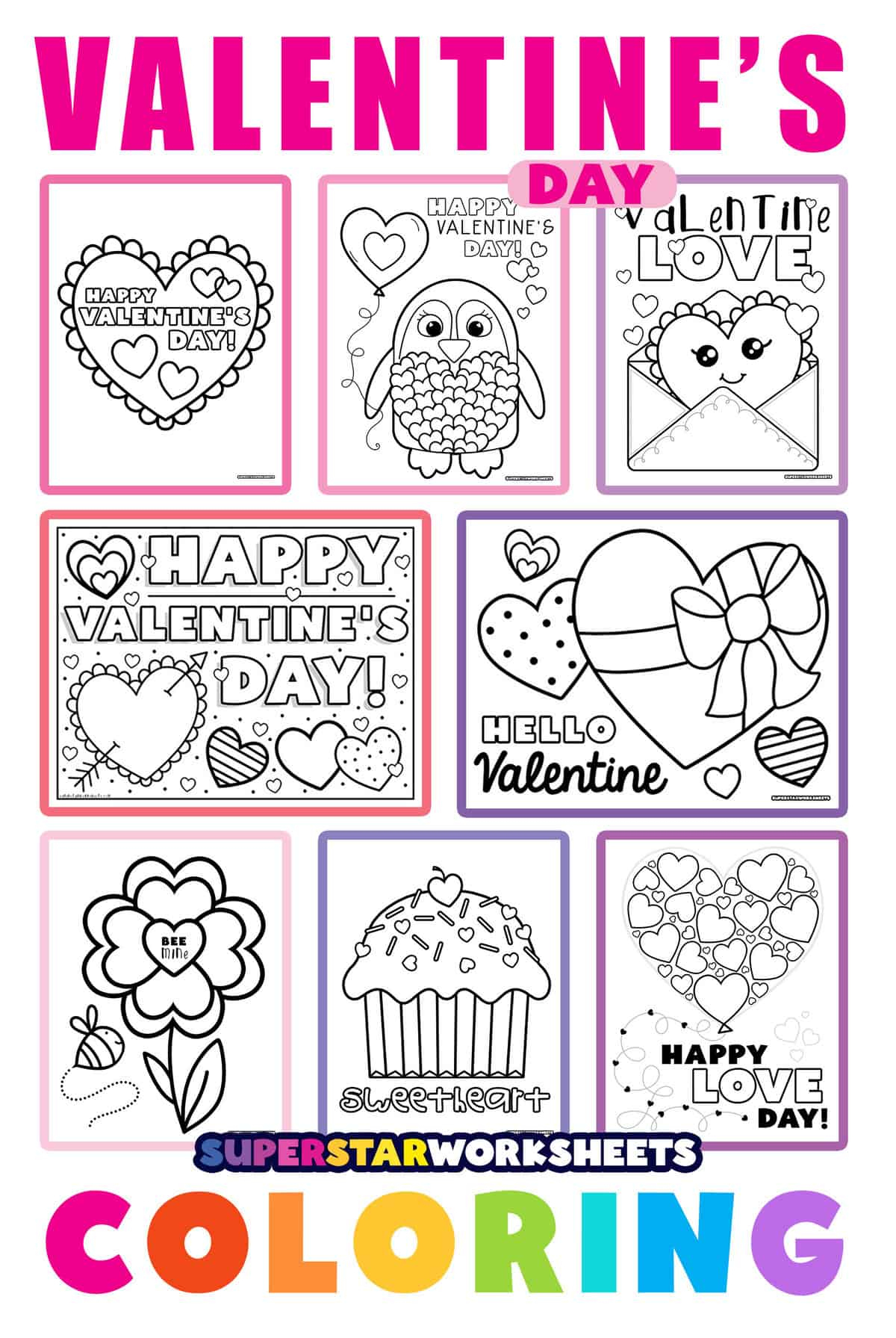 Valentine'S Day Coloring Pages (Free Printables) - Superstar inside Printable Valentine Day Coloring Pages