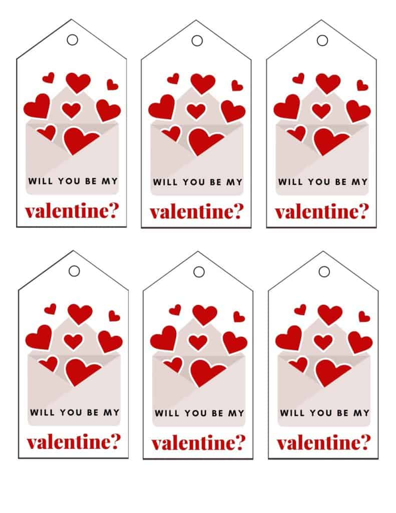 Valentines Day Gift Tags Free Valentine Printables Tags inside Free Printable Valentine Gift Tag