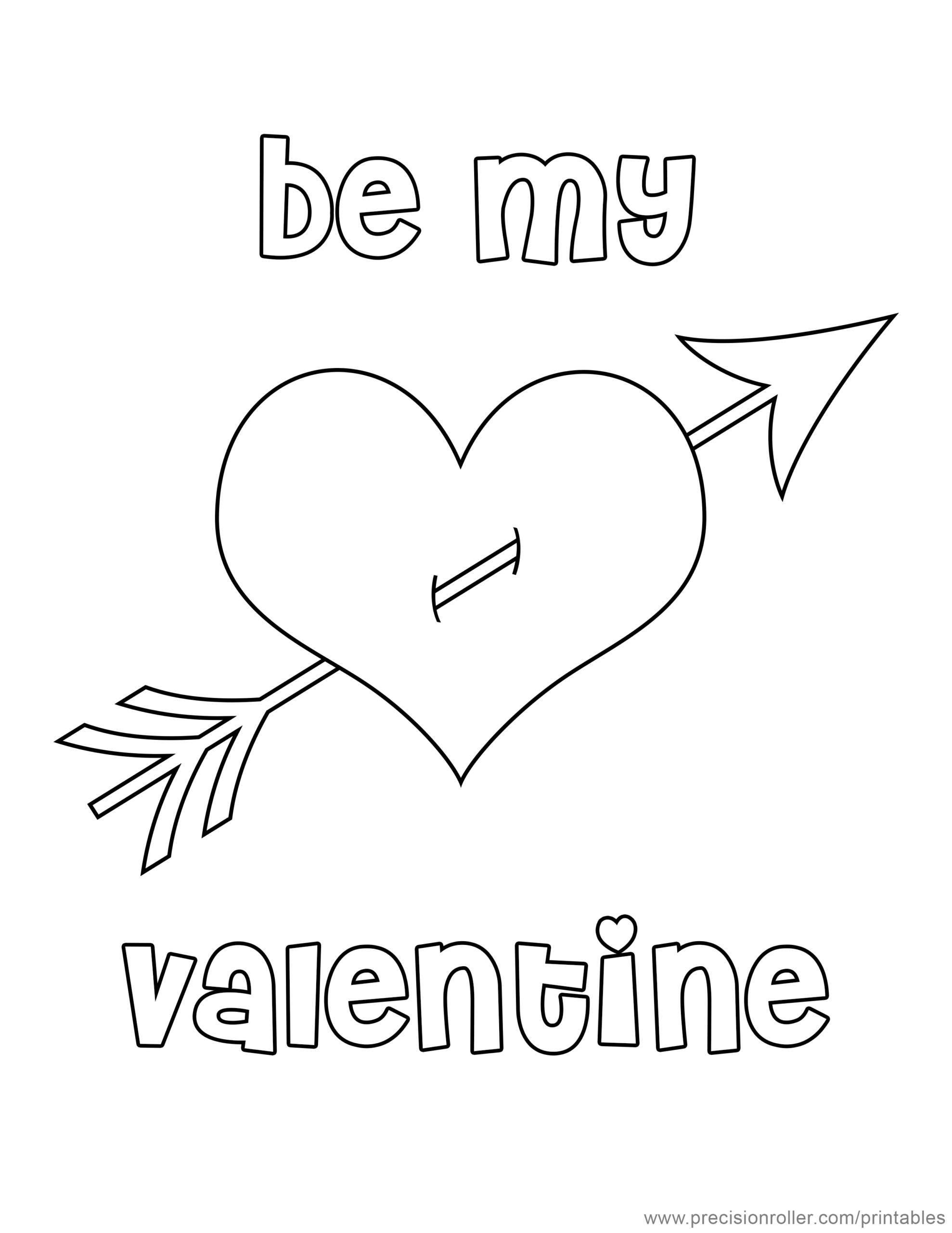 Valentine&amp;#039;S Day Heart Coloring Page - Precision Printables inside Free Printable Coloring Pages Valentine Heart