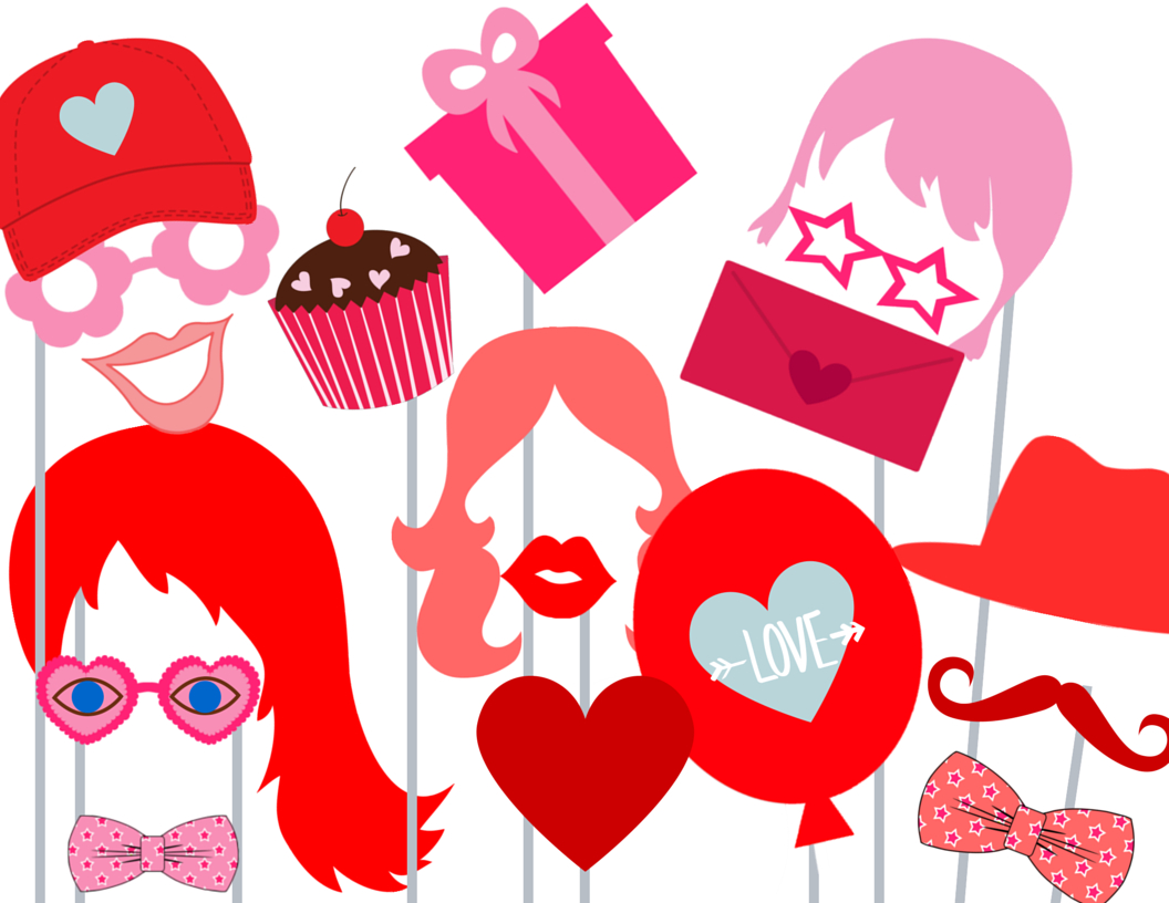 Valentines Day Photo Booth Props - Magical Printable within Free Printable Printable Photo Booth Props Valentines Day