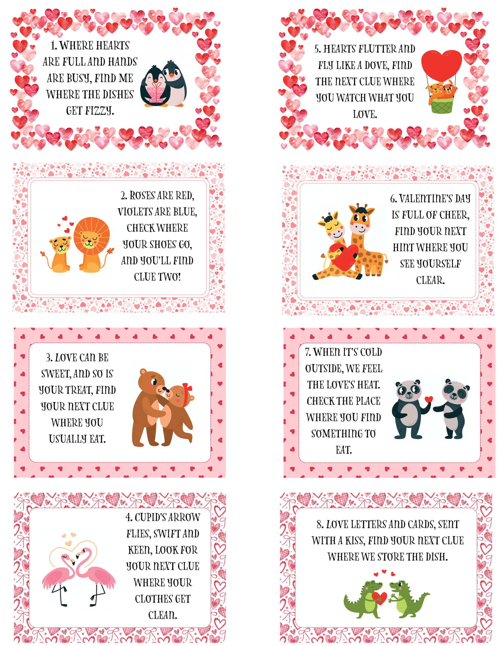 Valentine&amp;#039;S Day Scavenger Hunt (With Free Printable) - Happy in Free Printable Valentine&amp;#039;S Day Scavenger Hunt