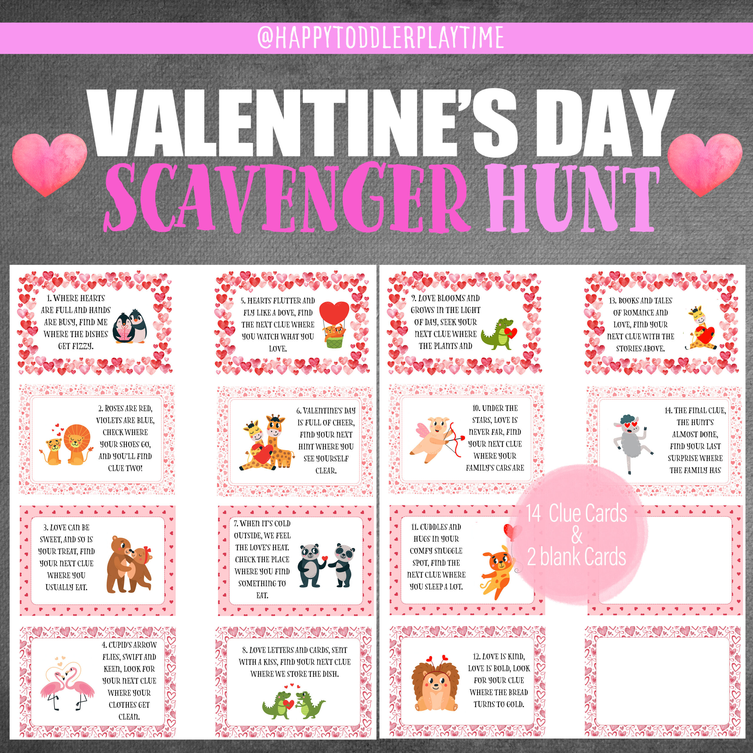 Valentine&amp;#039;S Day Scavenger Hunt (With Free Printable) - Happy with regard to Free Printable Valentine&amp;#039;S Day Scavenger Hunt