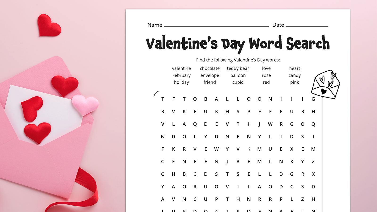 Valentine'S Day Word Search: Free Printable + Answer Key intended for Printable Valentine Word Search Puzzles
