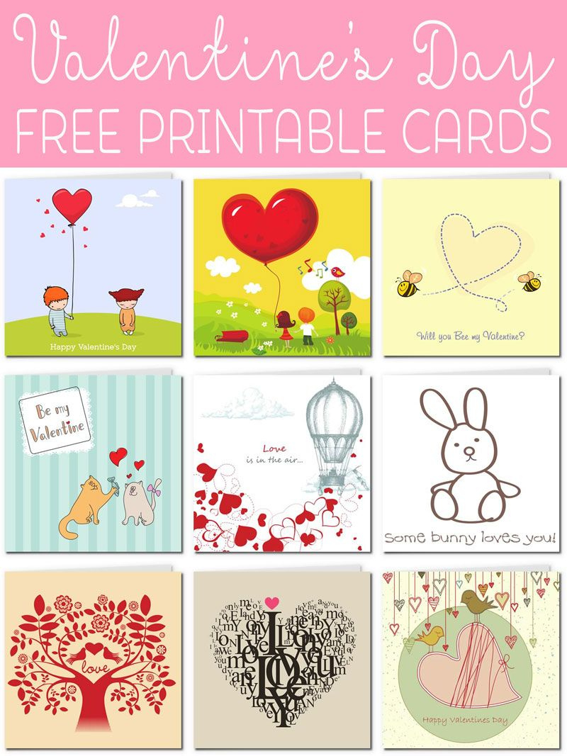 Valentines Kids Free Printable Valentine Cards Printable pertaining to Printable Valentine Day