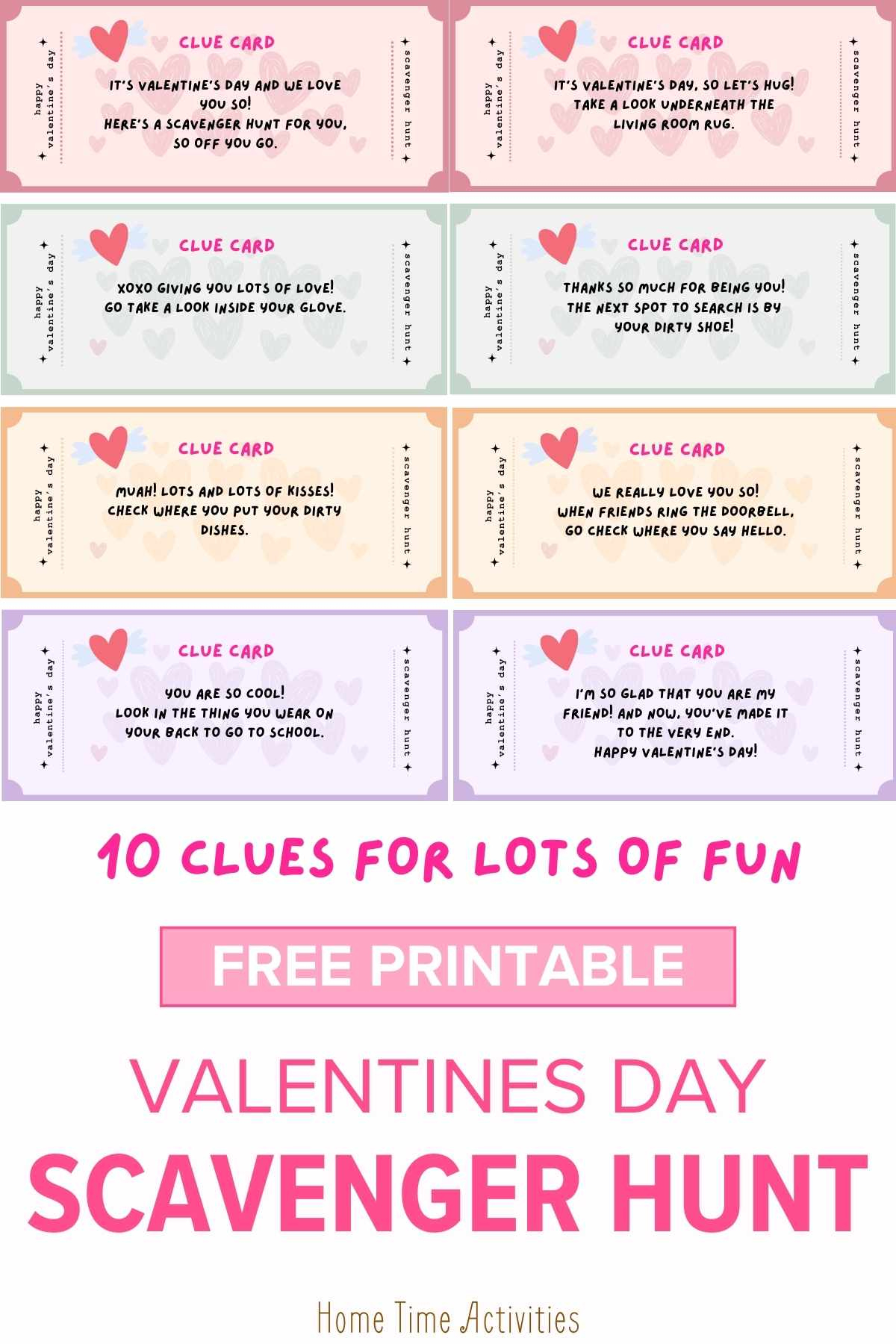 Valentines Scavenger Hunt For Kids| Home Time Activities within Free Printable Valentine&amp;amp;#039;s Day Scavenger Hunt