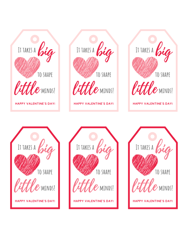 Valentines Tags Free Printable Gift Tags For Valentine&amp;#039;S Day pertaining to Printable Valentine Gift Tag
