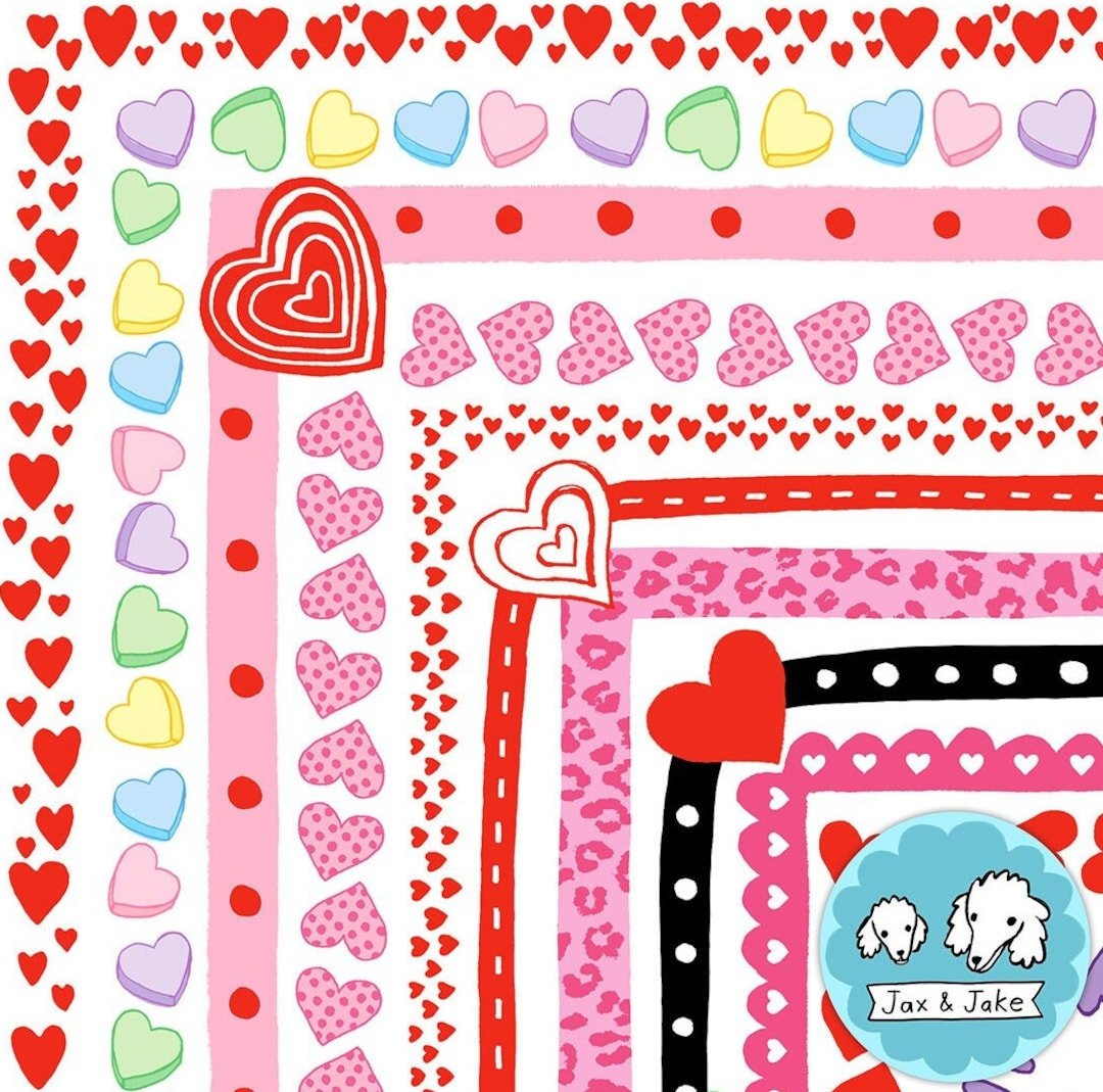 Vintage Valentines Borders 6 Best Images Of Free Printable in Printable Valentine Borders And Frames