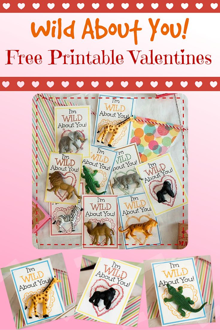Wild About You Free Printable Valentines in Wild About You Valentine Free Printable