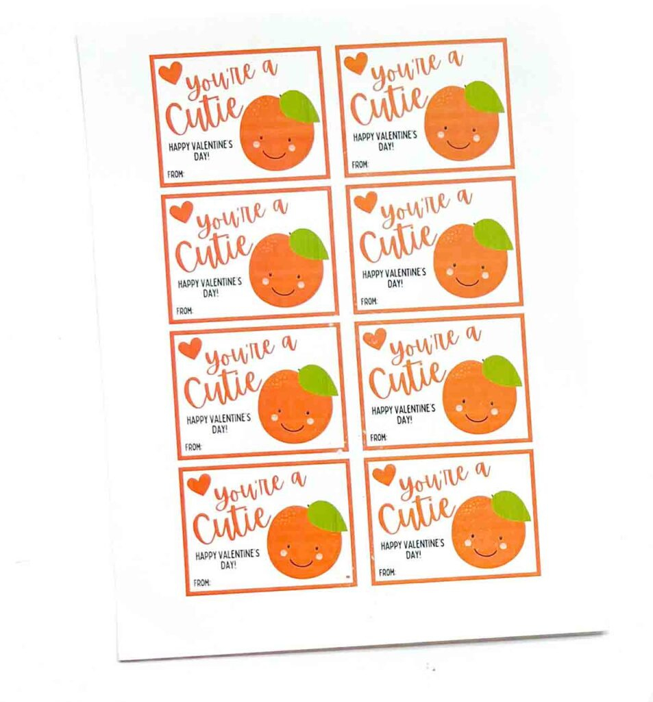 You&amp;#039;Re A Cutie&amp;quot; Happy Valentine Free Printable Tag - Mindymakes throughout You&amp;amp;#039;re a Cutie Valentine Printable