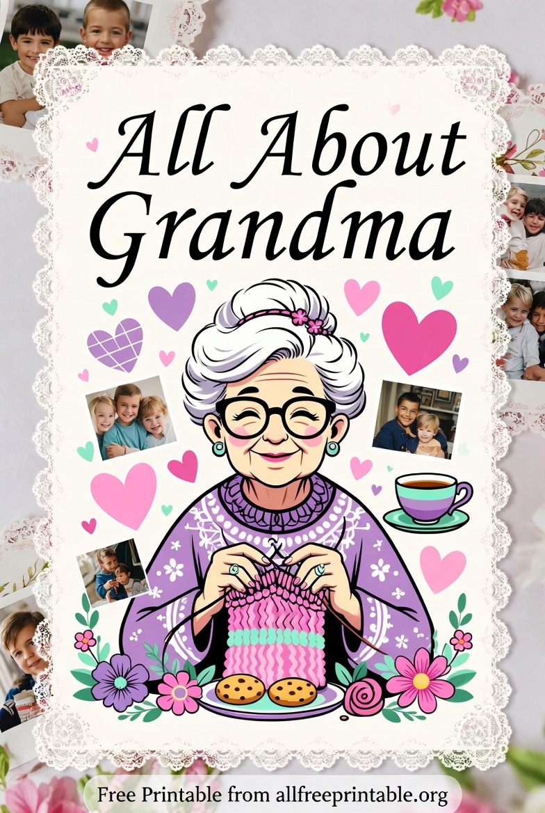 All About Grandma Free Printable - AllFreePrintable.Org (1)