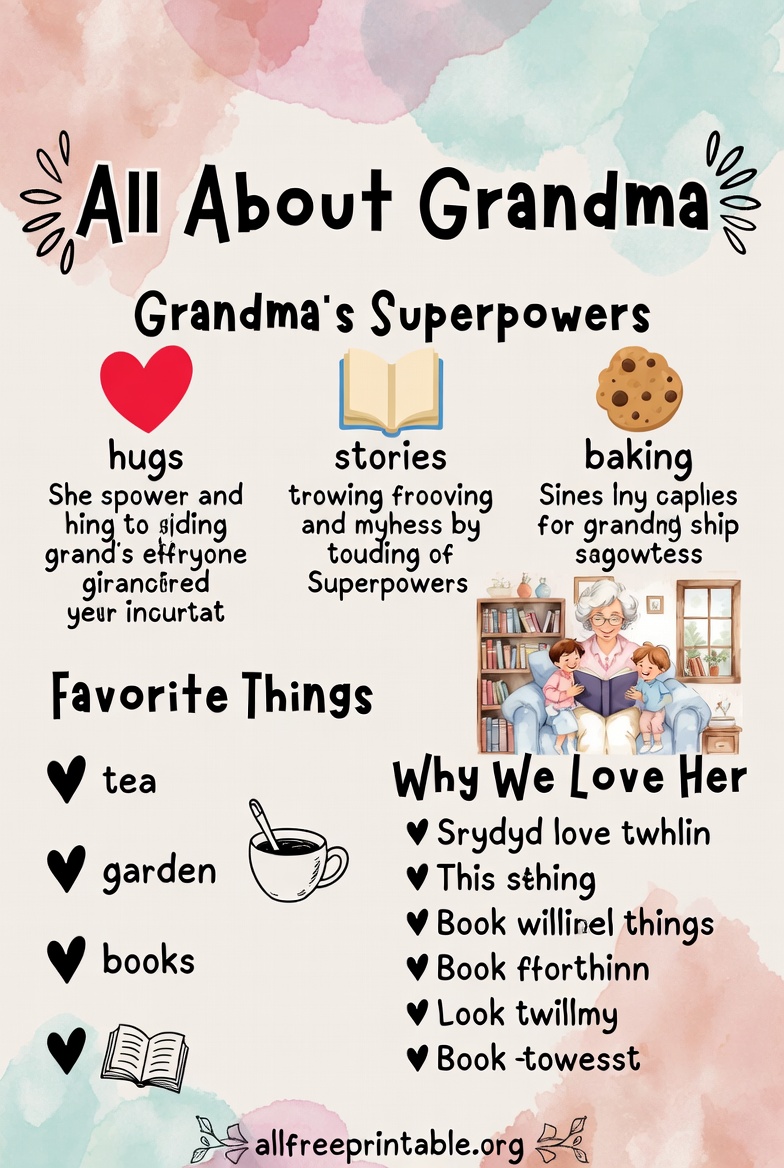 All About Grandma Free Printable - AllFreePrintable.Org (2)