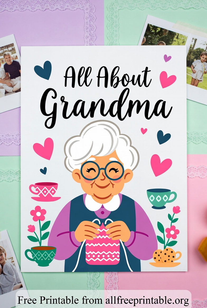 All About Grandma Free Printable - AllFreePrintable.Org (4)
