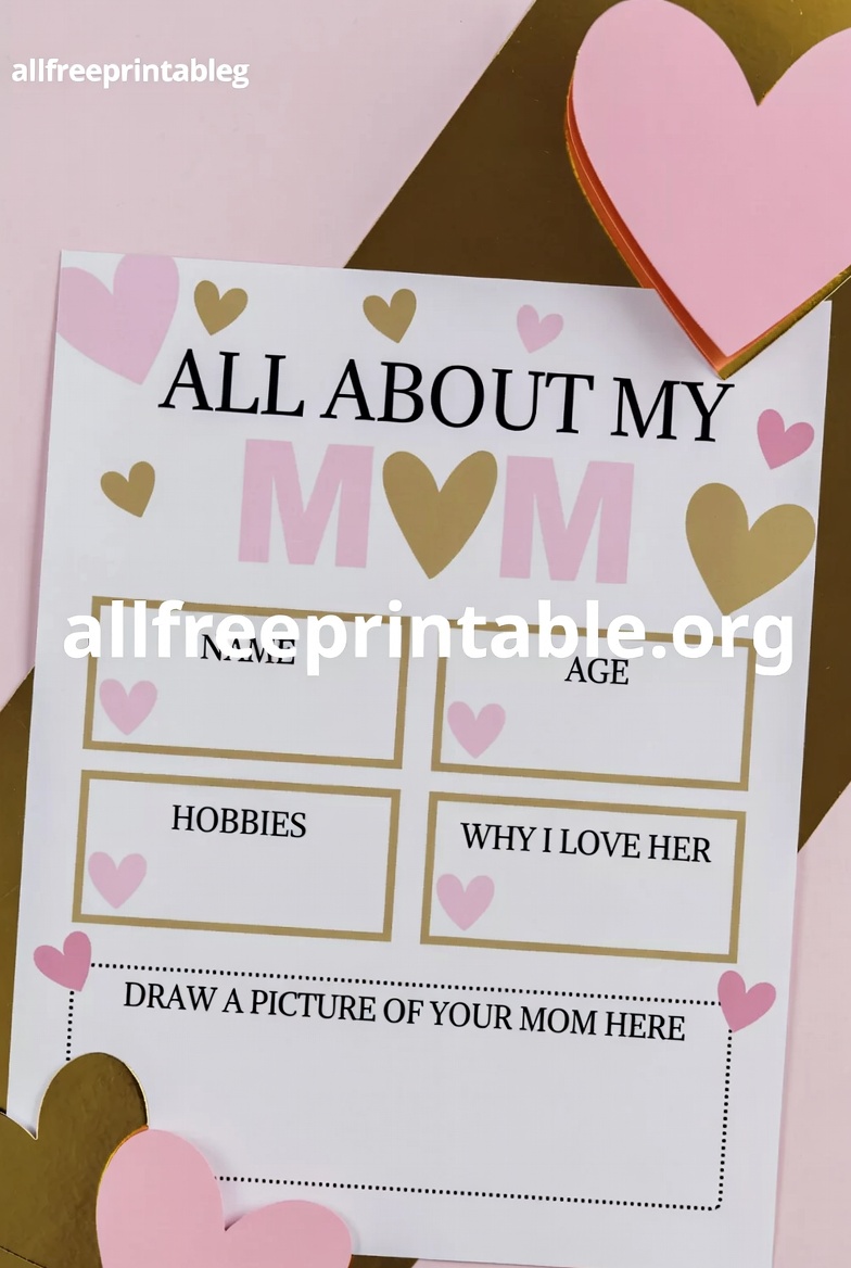 All About My Mom Printable - Download From AllFreePrintable.Org (2)