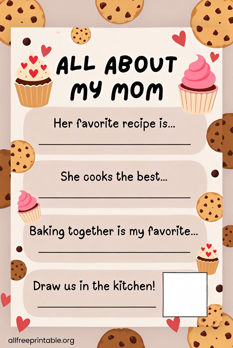 All About My Mom Printable - Download From AllFreePrintable.Org (4)