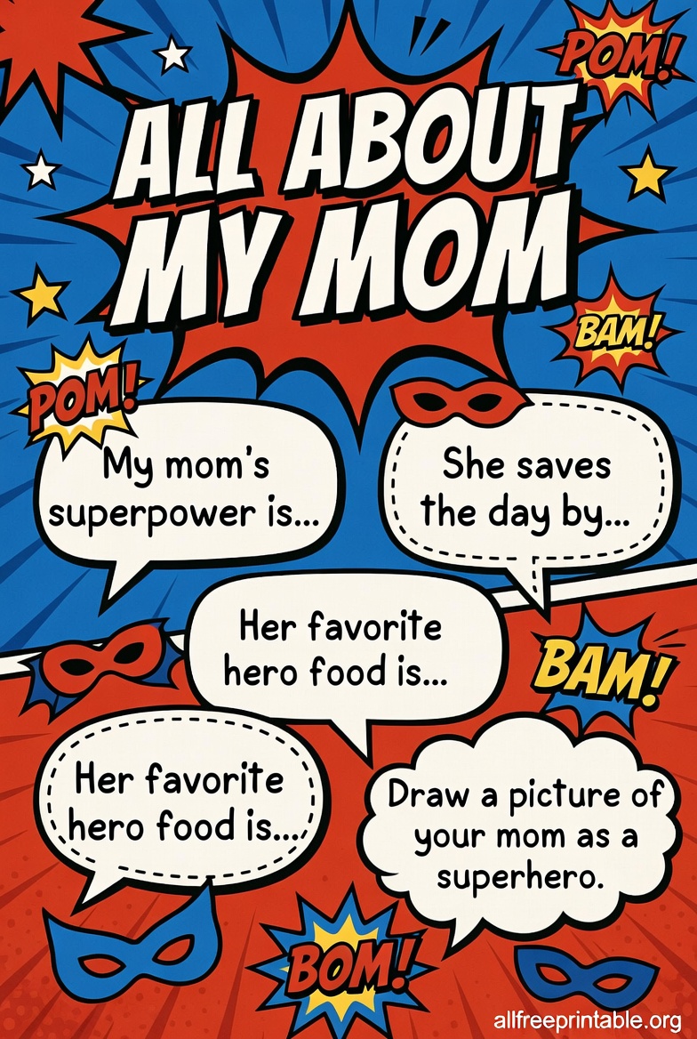 All About My Mom Printable - Download From AllFreePrintable.Org (6)