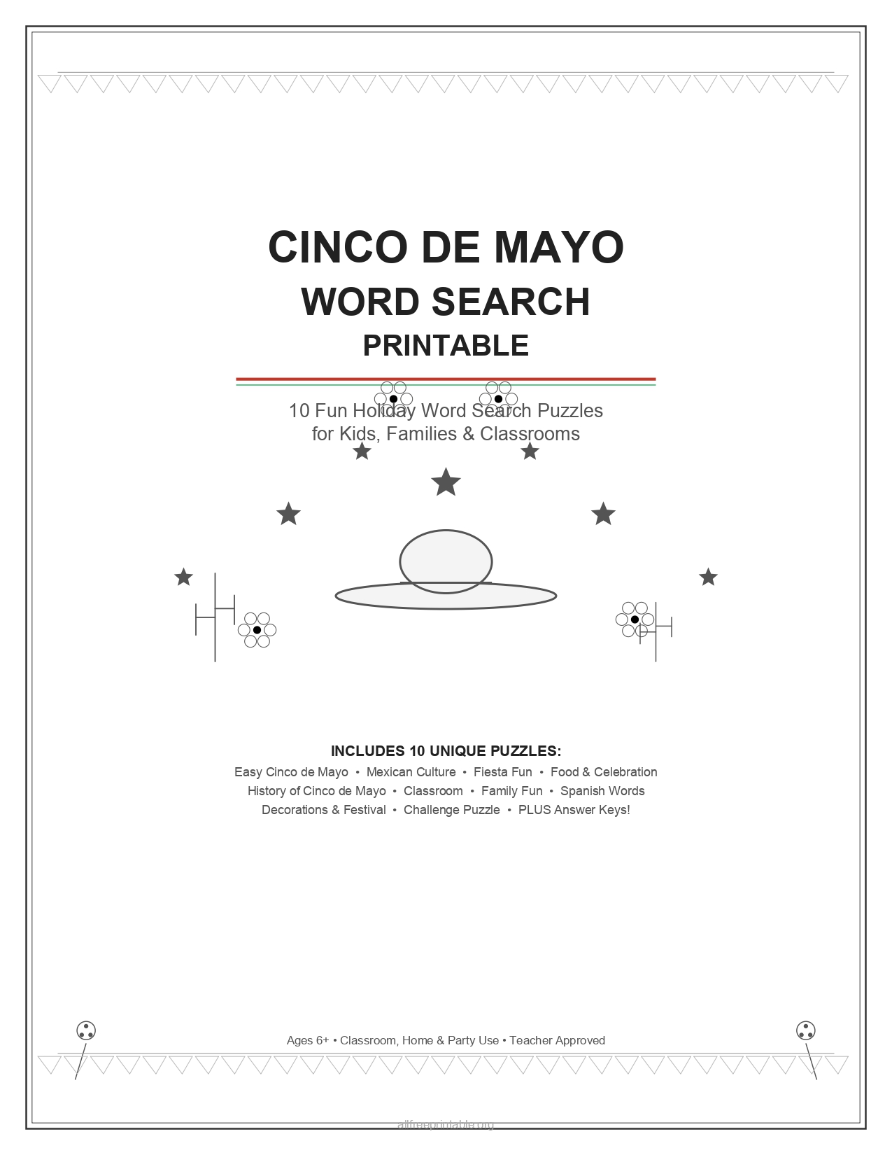 Cinco de Mayo Word Search Printable - allfreeprintable.org