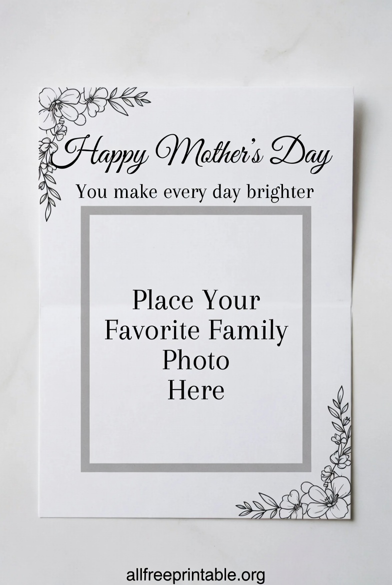 Free Printable Mother's Day Cards 2026 - Photo Card Template
