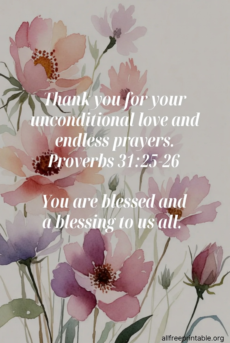 Free Printable Mother's Day Cards 2026 - Religious Sentimental Card
