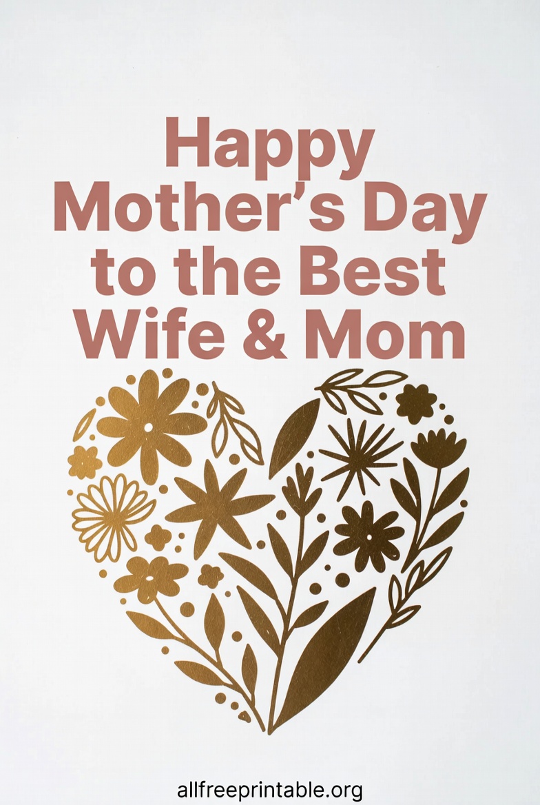 Printable Mothers Day Card For Wife - AllFreePrintable.Org (1)