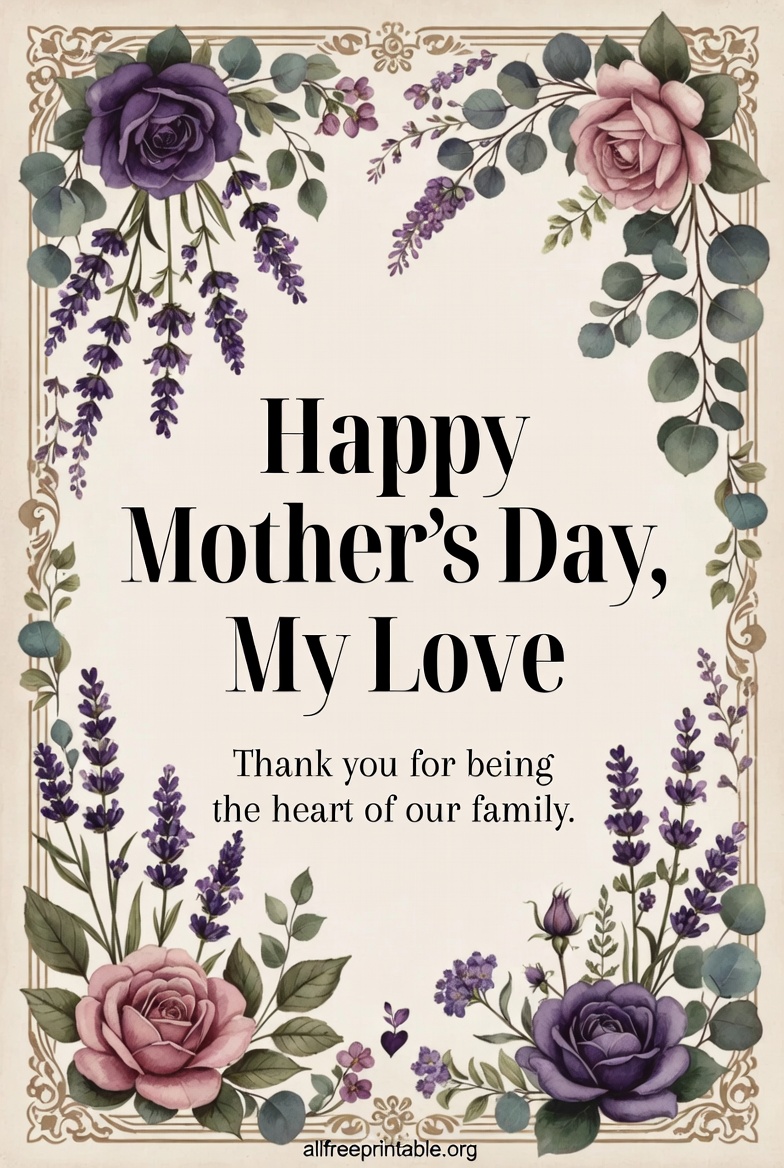 Printable Mothers Day Card For Wife - AllFreePrintable.Org (2)